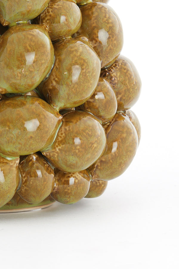 Light & Living Accessories Vase deco 14x15,5 cm CITRUS ceramics brown-green House of Isabella UK