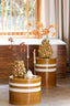 Light & Living Accessories Vase deco 14x15,5 cm CITRUS ceramics brown-orange+green House of Isabella UK