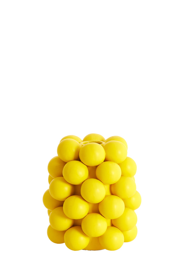 Light & Living Accessories Vase deco 14x17,5 cm BOYANG ceramics matt yellow House of Isabella UK