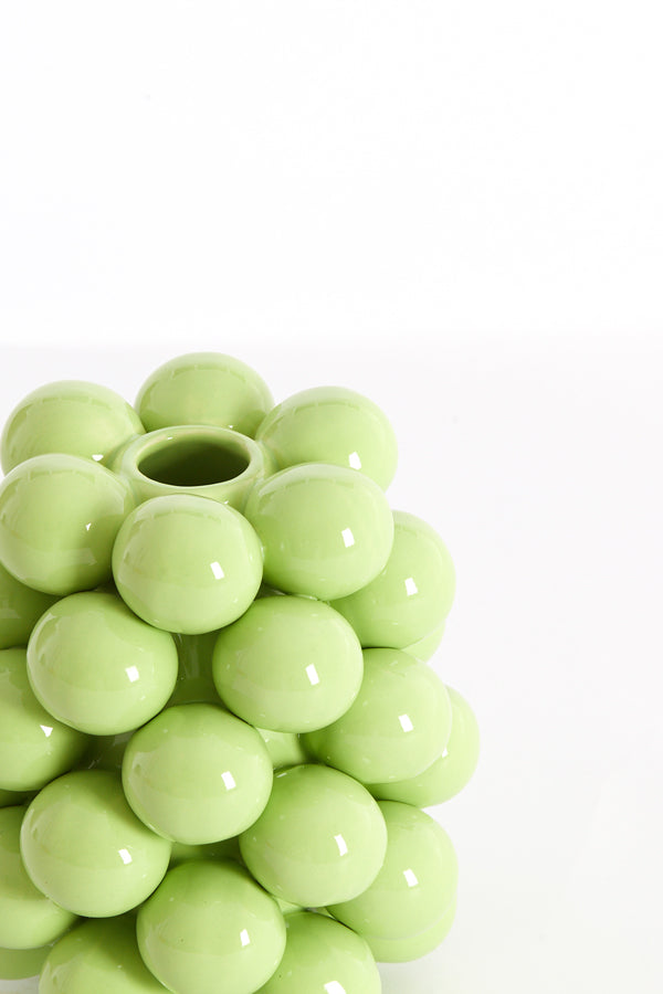Light & Living Accessories Vase deco 14x17,5 cm BOYANG ceramics shiny green House of Isabella UK
