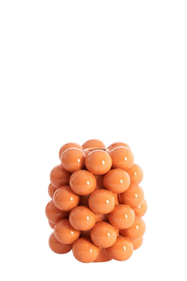 Light & Living Accessories Vase deco 14x17,5 cm BOYANG ceramics shiny orange House of Isabella UK