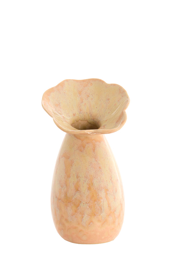 Light & Living Accessories Vase deco 14x24 cm CULLA ceramics light peach House of Isabella UK