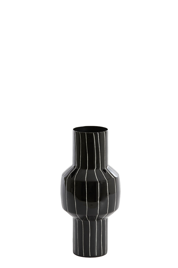 Light & Living Accessories Vase deco 14x30 cm SENUMA shiny black+white House of Isabella UK