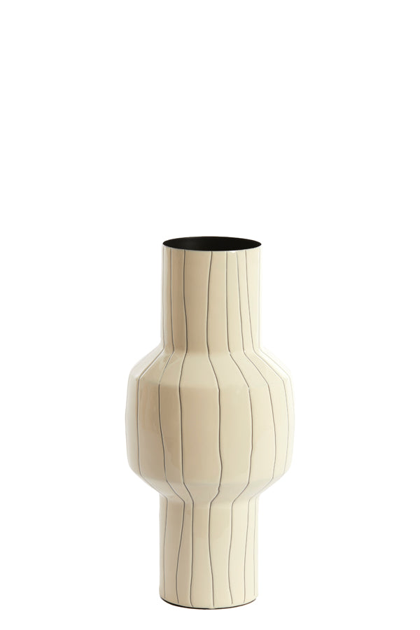 Light & Living Accessories Vase deco 14x30 cm SENUMA shiny white+black House of Isabella UK