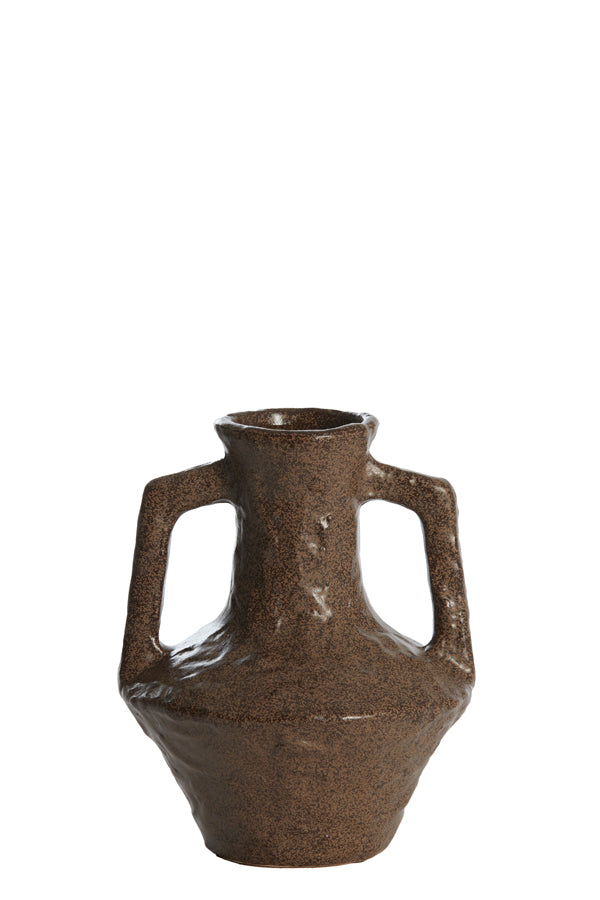 Light & Living Accessories Vase deco 15,5x19,5 cm TICINO ceramics dark brown House of Isabella UK