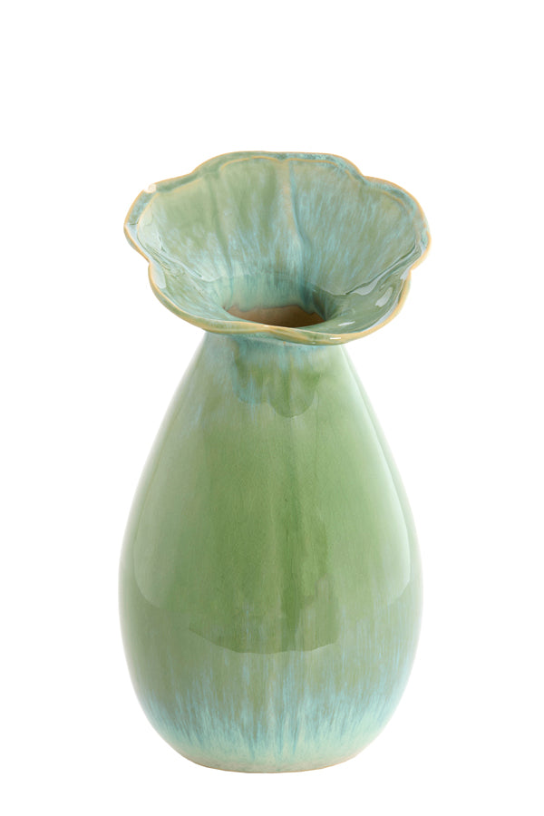 Light & Living Accessories Vase deco 15,5x29 cm CULLA ceramics green+light blue House of Isabella UK