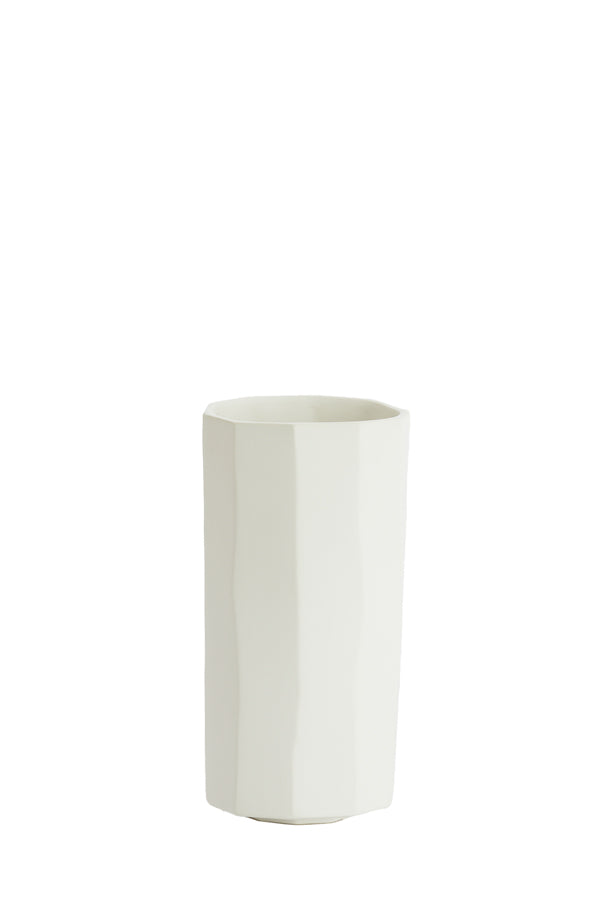 Light & Living Accessories Vase deco 15,5x30,5 cm LUMIAR matt white House of Isabella UK