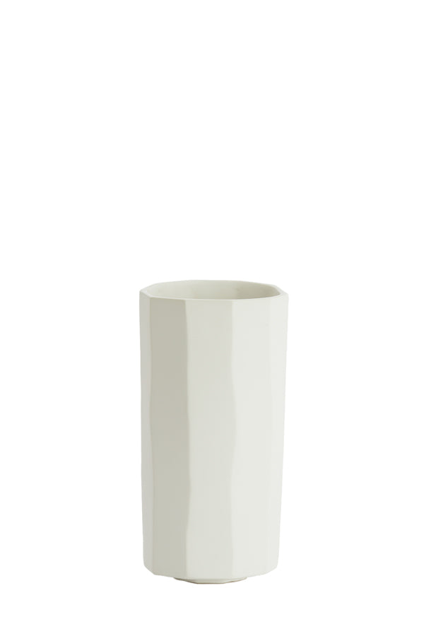 Light & Living Accessories Vase deco 15,5x30,5 cm LUMIAR matt white House of Isabella UK