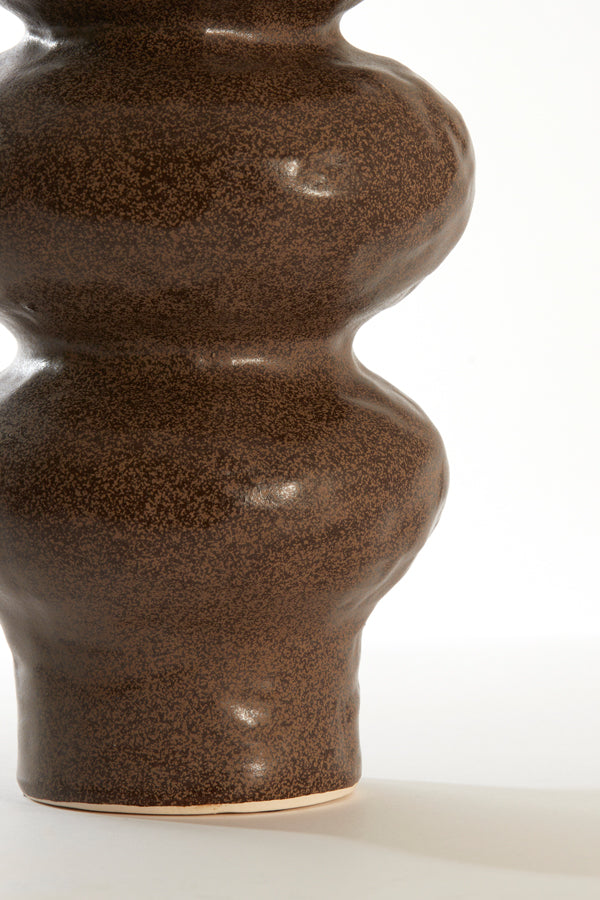 Light & Living Accessories Vase deco 15,5x37,5 cm ROGANO ceramics dark brown House of Isabella UK