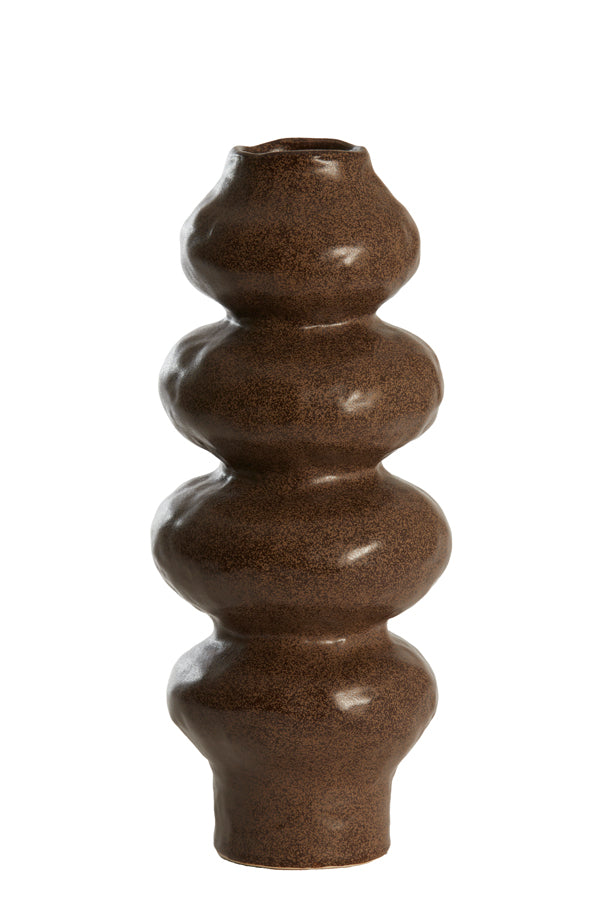 Light & Living Accessories Vase deco 15,5x37,5 cm ROGANO ceramics dark brown House of Isabella UK