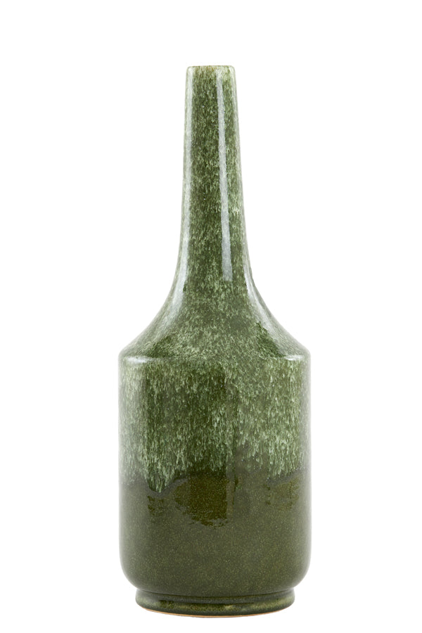 Light & Living Accessories Vase deco 15,5x43 cm TEZU ceramics shiny dark green House of Isabella UK