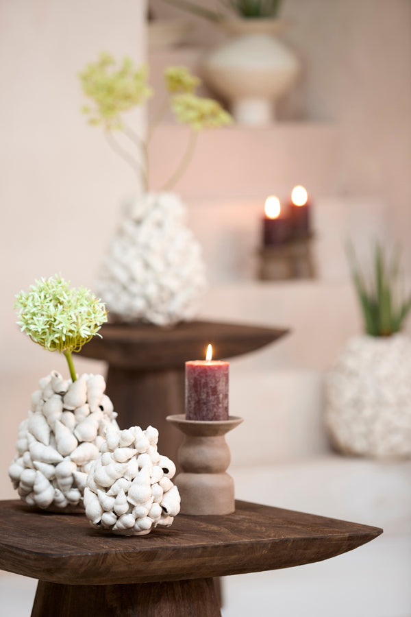 Light & Living Accessories Vase deco 15x16 cm GEORGIA ceramics matt cream House of Isabella UK