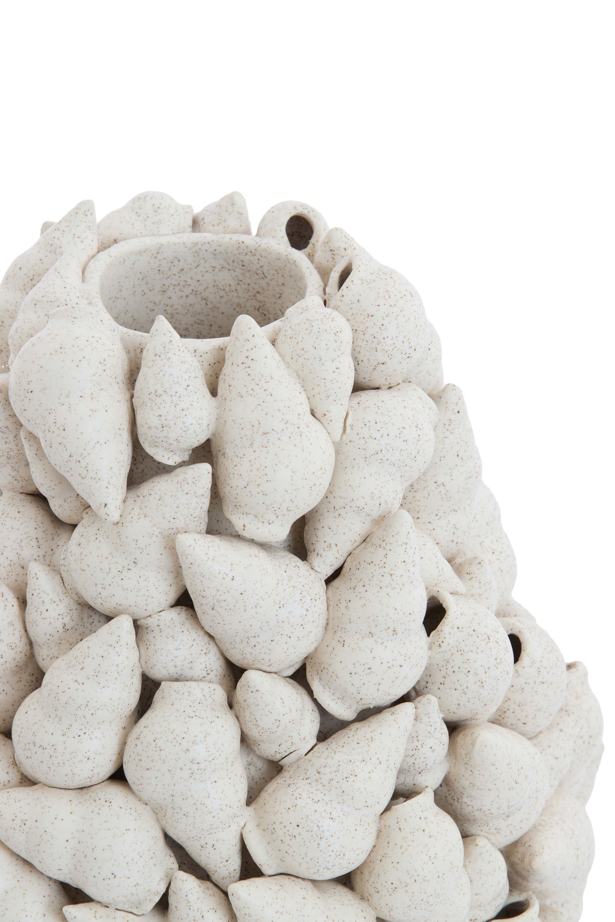 Light & Living Accessories Vase deco 15x16 cm GEORGIA ceramics matt cream House of Isabella UK