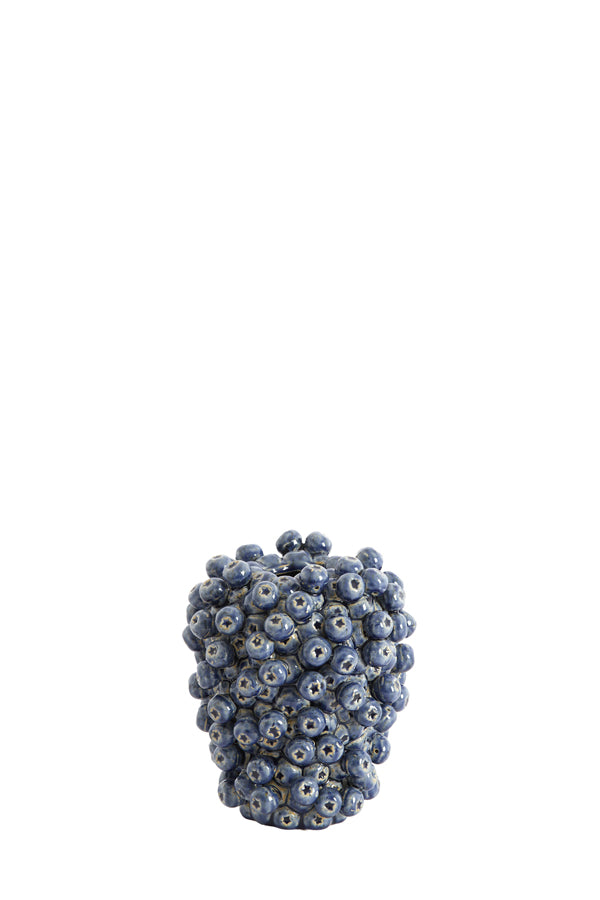 Light & Living Accessories Vase deco 15x17,5 cm BERRIES ceramics dark blue House of Isabella UK