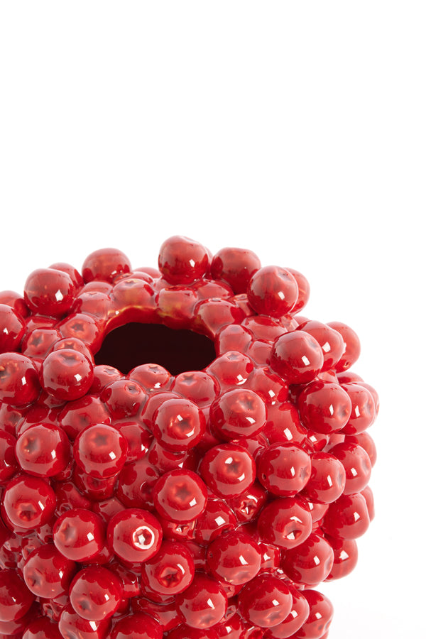 Light & Living Accessories Vase deco 15x17,5 cm BERRIES ceramics red House of Isabella UK
