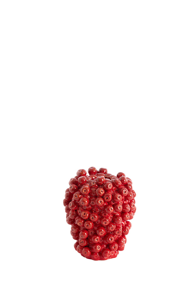Light & Living Accessories Vase deco 15x17,5 cm BERRIES ceramics red House of Isabella UK