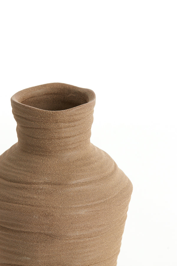 Light & Living Accessories Vase deco 15x20,5 cm GRECCIO ceramics matt brown House of Isabella UK