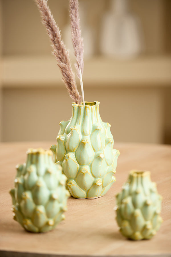 Light & Living Accessories Vase deco 15x20,5 cm TAYA ceramics yellow-green House of Isabella UK