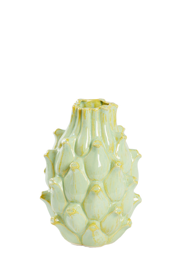 Light & Living Accessories Vase deco 15x20,5 cm TAYA ceramics yellow-green House of Isabella UK