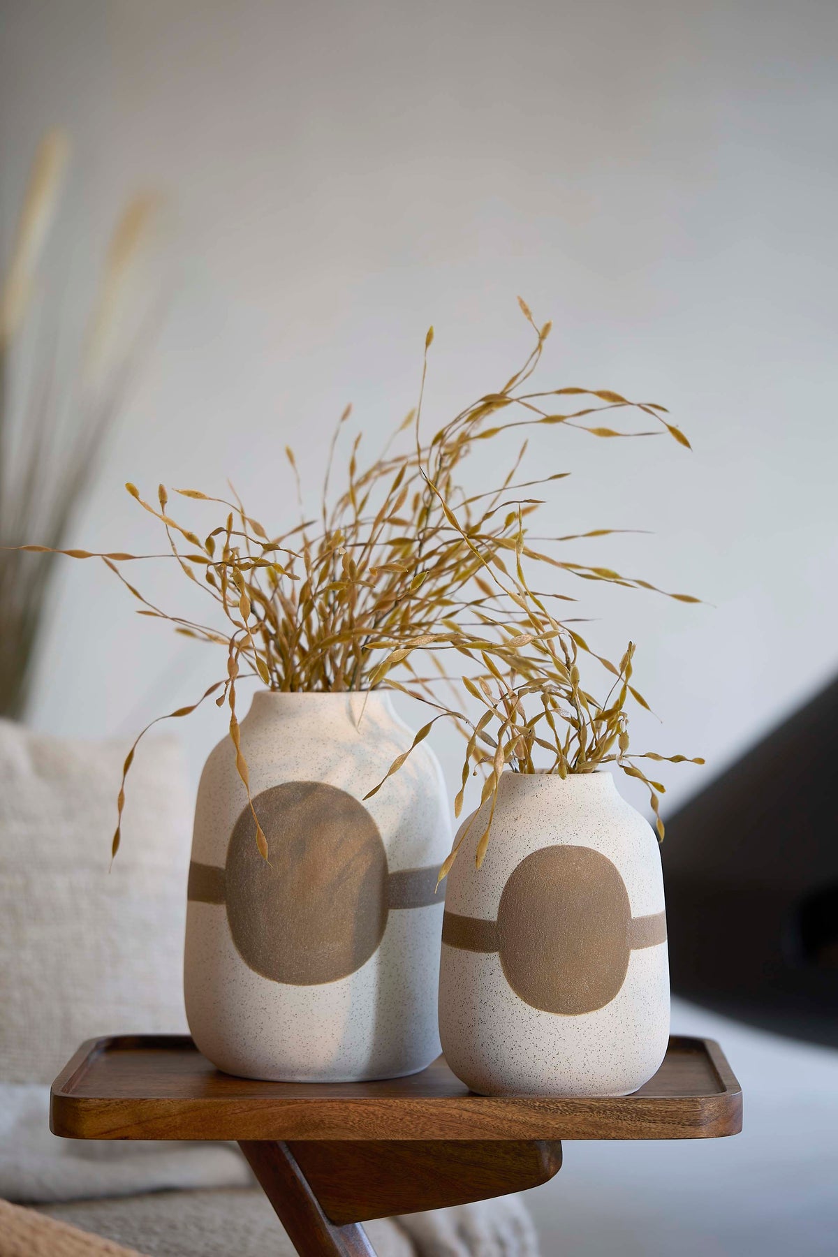 Light & Living Accessories Vase deco 15x21 cm DANAI ceramics matt cream-brown House of Isabella UK
