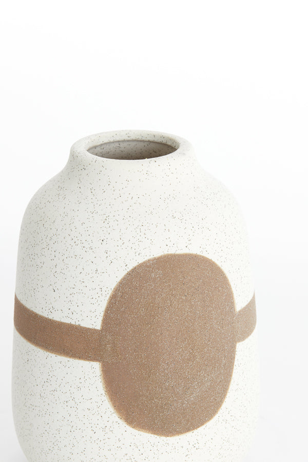 Light & Living Accessories Vase deco 15x21 cm DANAI ceramics matt cream-brown House of Isabella UK