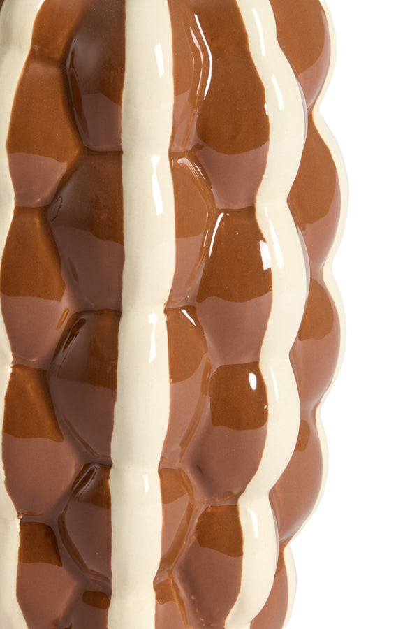 Light & Living Accessories Vase deco 15x28 cm ZENELI brown+cream House of Isabella UK