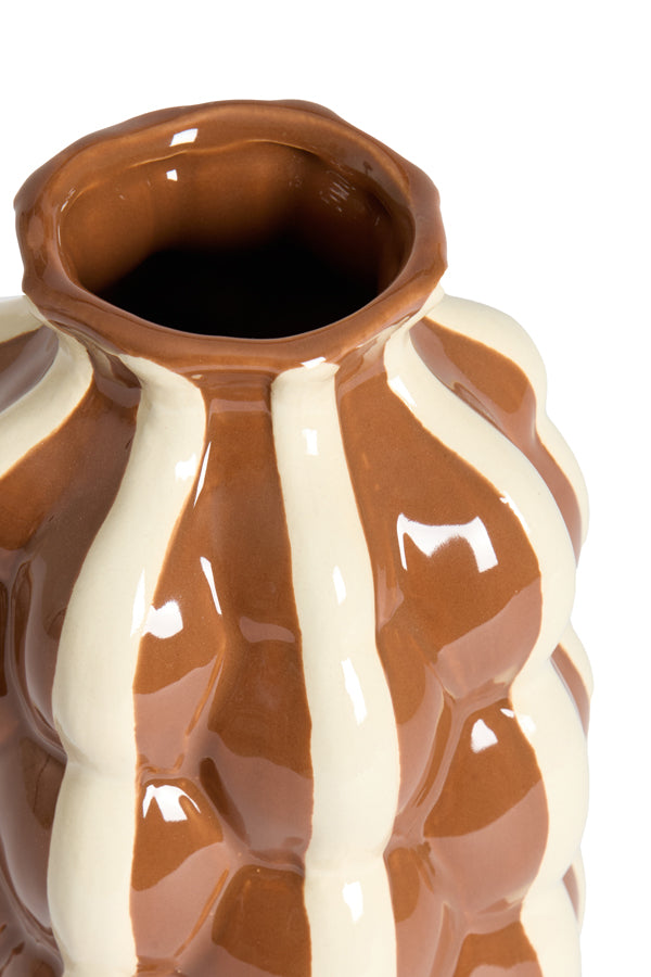 Light & Living Accessories Vase deco 15x28 cm ZENELI brown+cream House of Isabella UK