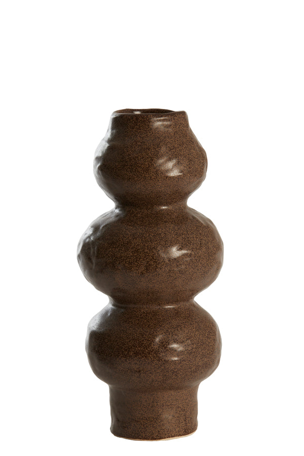 Light & Living Accessories Vase deco 15x33,5 cm ROGANO ceramics dark brown House of Isabella UK