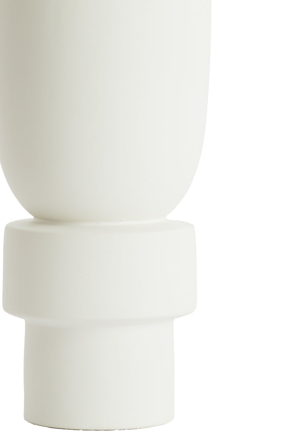 Light & Living Accessories Vase deco 15x42 cm ROSSIO matt white House of Isabella UK