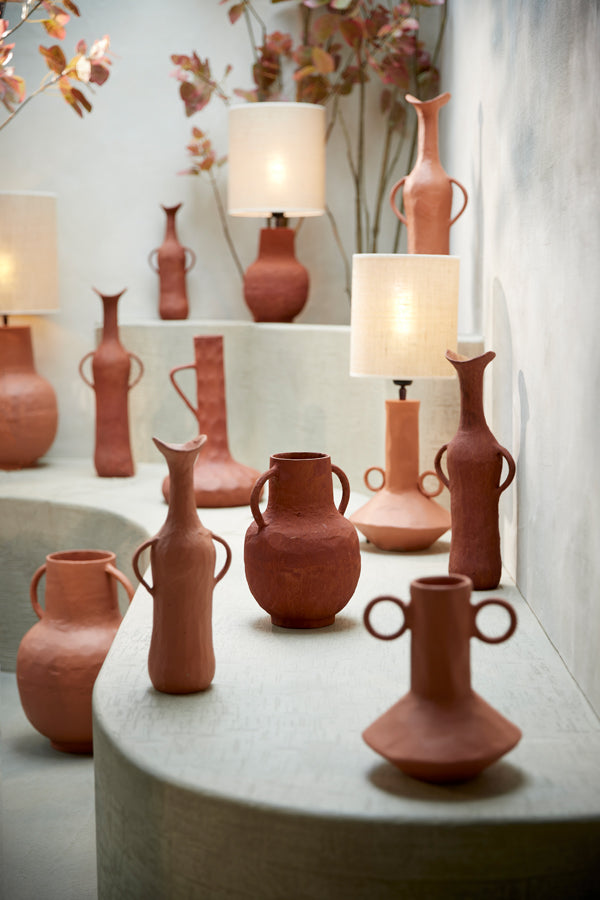 Light & Living Accessories Vase deco 15x9,5x40 cm ANCONI brick red House of Isabella UK
