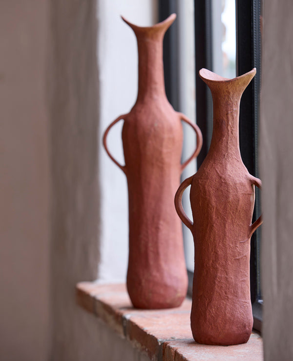 Light & Living Accessories Vase deco 15x9,5x40 cm ANCONI brick red House of Isabella UK