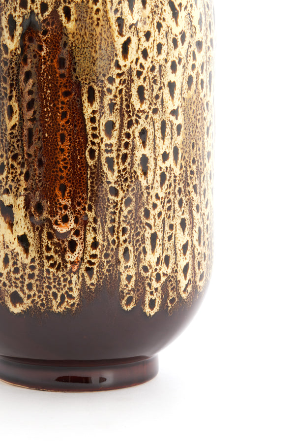 Light & Living Accessories Vase deco 16,5x15,5x37 cm SERRES ceramics d brn+cream+orange House of Isabella UK
