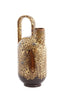 Light & Living Accessories Vase deco 16,5x15,5x37 cm SERRES ceramics d brn+cream+orange House of Isabella UK