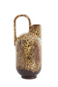 Light & Living Accessories Vase deco 16,5x15,5x37 cm SERRES ceramics d brn+cream+orange House of Isabella UK