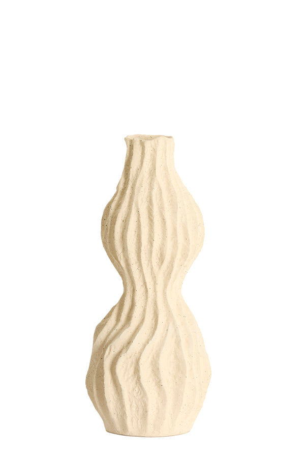 Light & Living Accessories Vase deco 16,5x15,5x39 cm VANIA ceramics cream House of Isabella UK