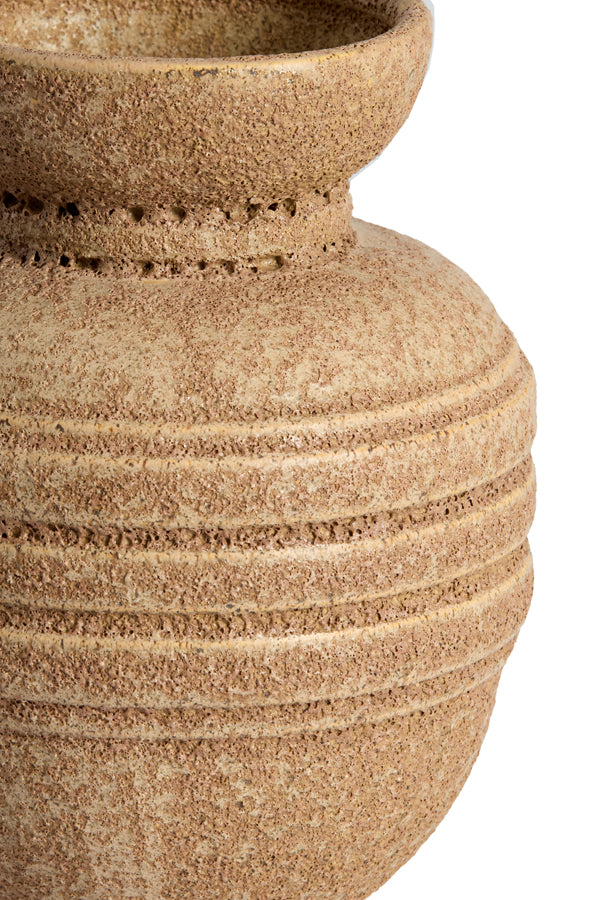 Light & Living Accessories Vase deco 16,5x20 cm ARPINO ceramics matt light brown House of Isabella UK