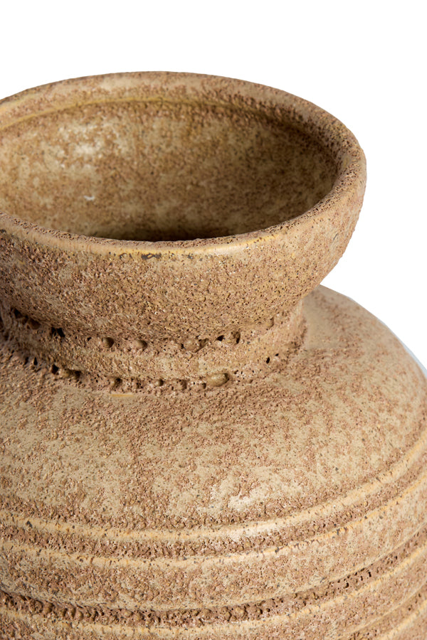 Light & Living Accessories Vase deco 16,5x20 cm ARPINO ceramics matt light brown House of Isabella UK
