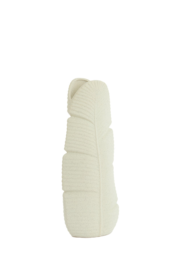 Light & Living Accessories Vase deco 16x10x38,5 cm LOU ceramics matt cream House of Isabella UK