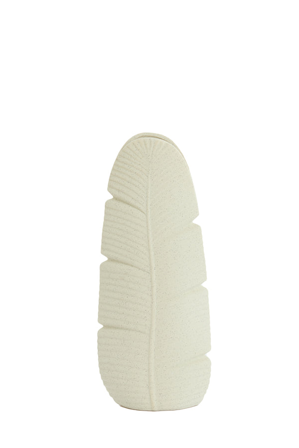 Light & Living Accessories Vase deco 16x10x38,5 cm LOU ceramics matt cream House of Isabella UK