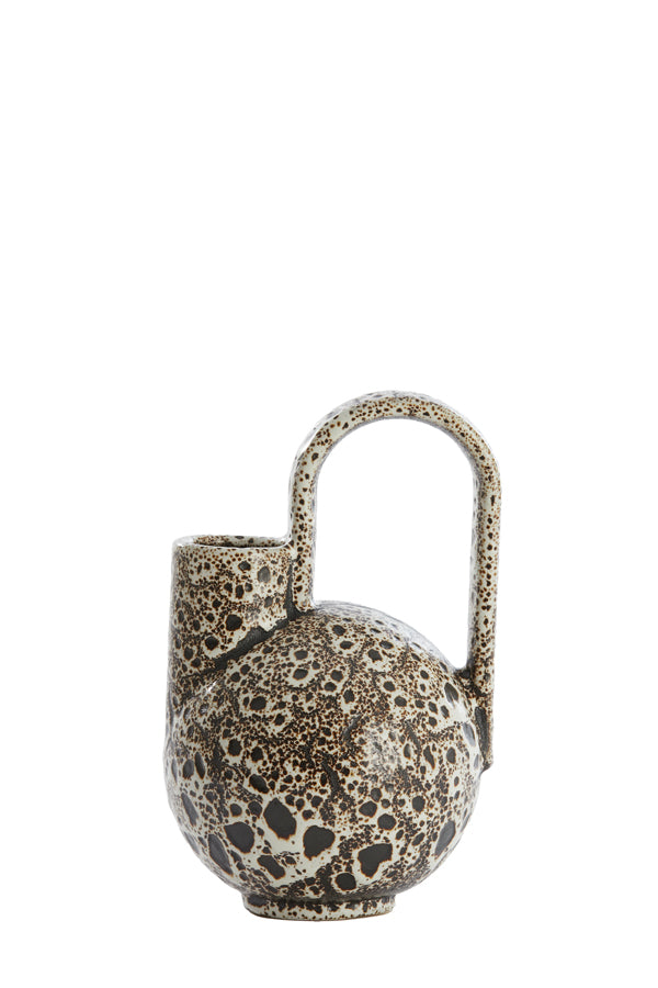 Light & Living Accessories Vase deco 16x15,5x26 cm SERRES ceramics cream+black House of Isabella UK