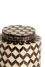 Light & Living Accessories Vase deco 16x16 cm OLITE bamboo cream+dark brown House of Isabella UK