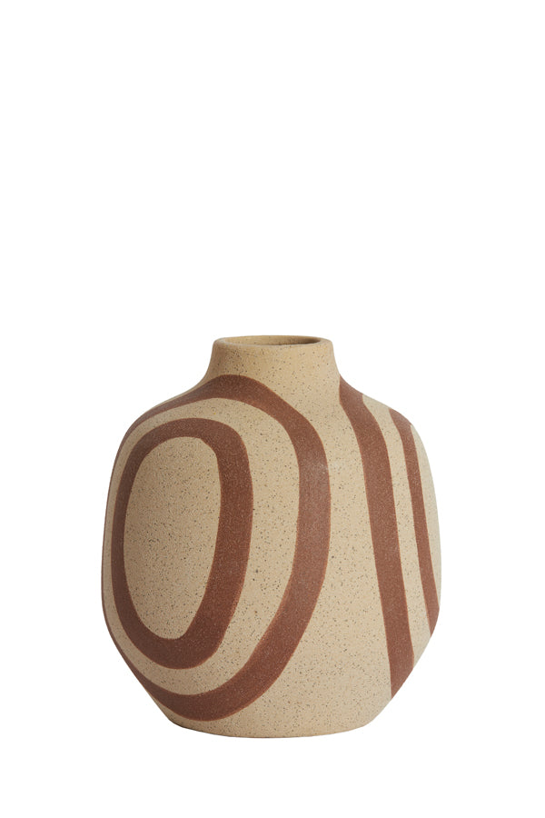 Light & Living Accessories Vase deco 16x18,5 cm UMYA ceramics matt sand-terra House of Isabella UK