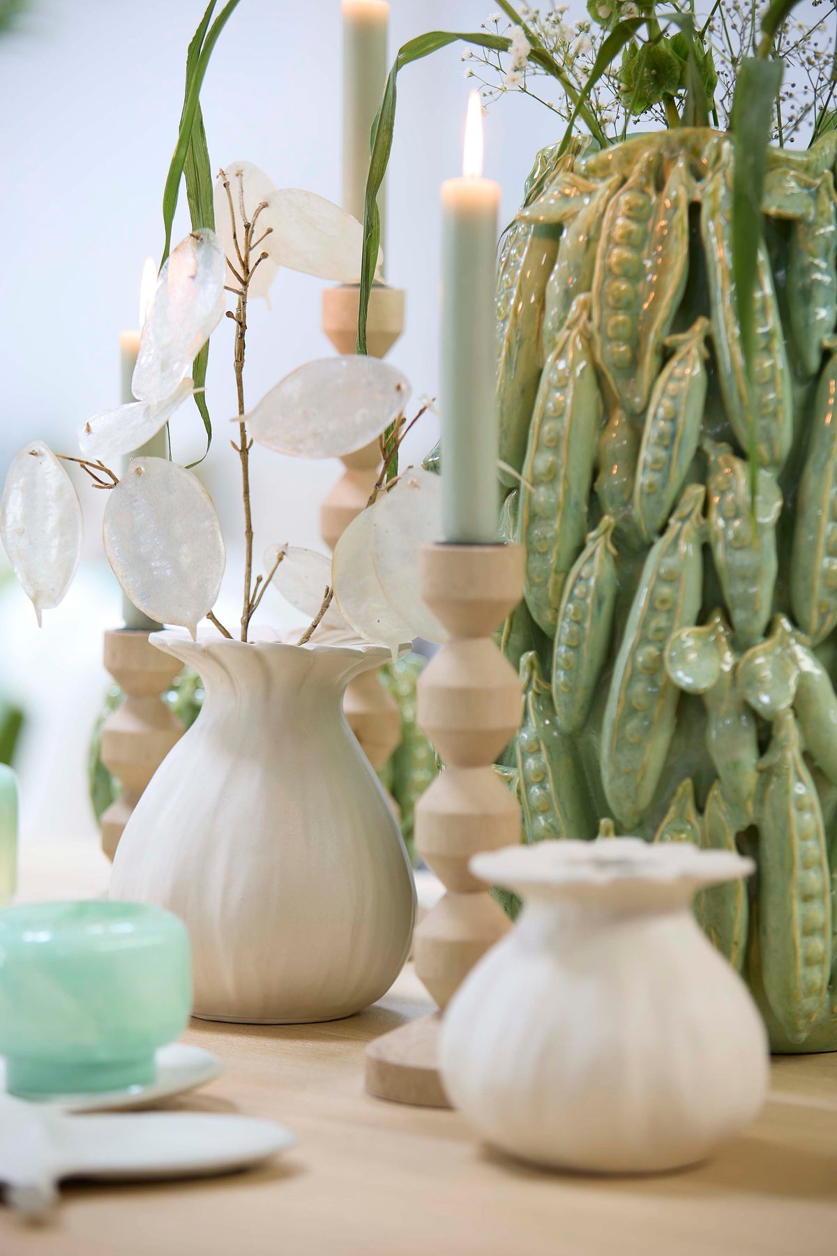 Light & Living Accessories Vase deco 16x19 cm REWA ceramics cream House of Isabella UK