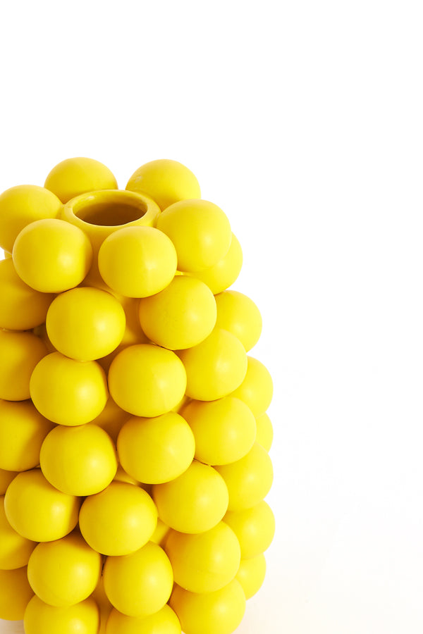 Light & Living Accessories Vase deco 16x24 cm BOYANG ceramics matt yellow House of Isabella UK