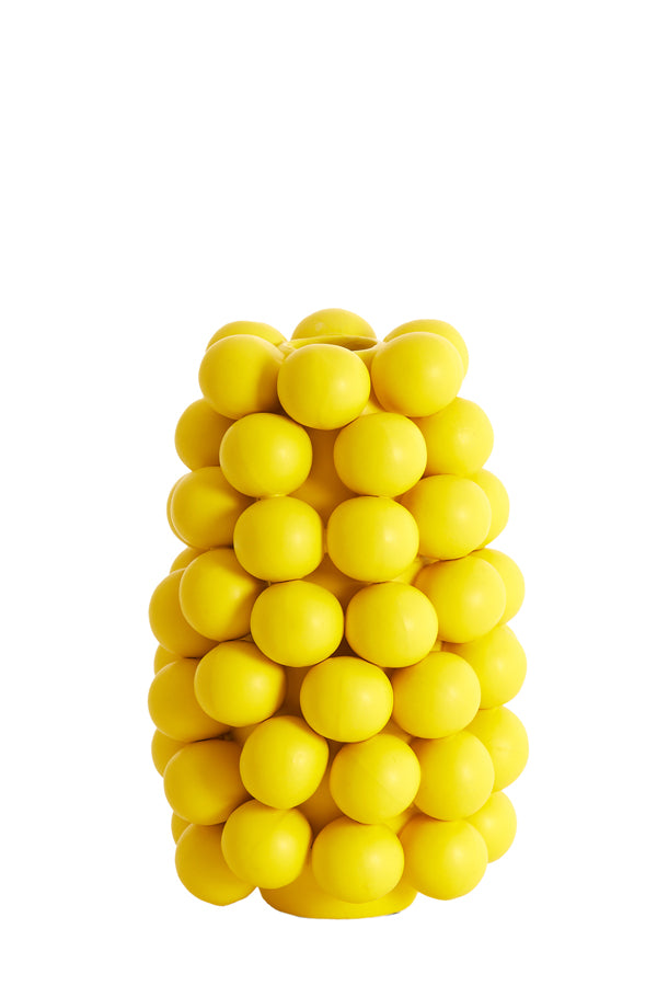 Light & Living Accessories Vase deco 16x24 cm BOYANG ceramics matt yellow House of Isabella UK