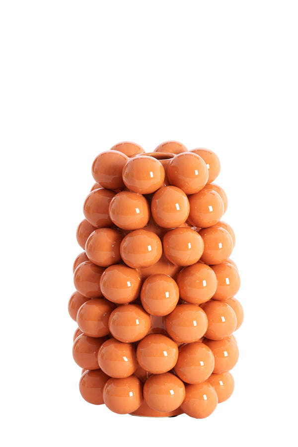 Light & Living Accessories Vase deco 16x24 cm BOYANG ceramics shiny orange House of Isabella UK