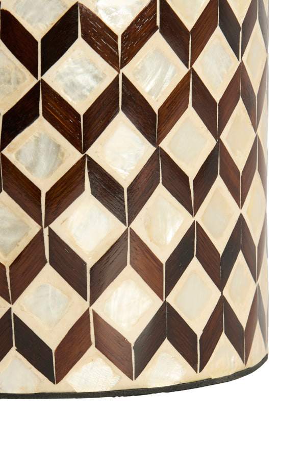 Light & Living Accessories Vase deco 16x26,5 cm OLITE bamboo cream+dark brown House of Isabella UK