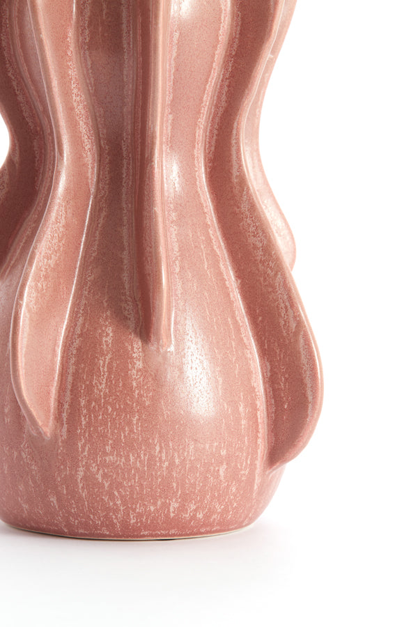 Light & Living Accessories Vase deco 16x27 cm MAGOME ceramics coral-red House of Isabella UK