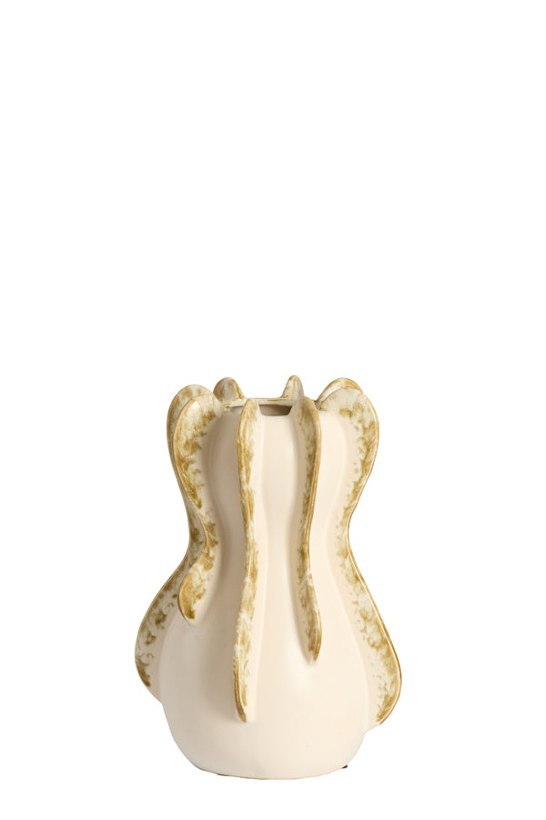 Light & Living Accessories Vase deco 16x27 cm MAGOME ceramics cream+olive green House of Isabella UK