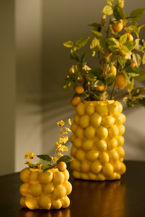 Light & Living Accessories Vase deco 17,5x14 cm LEMON yellow House of Isabella UK